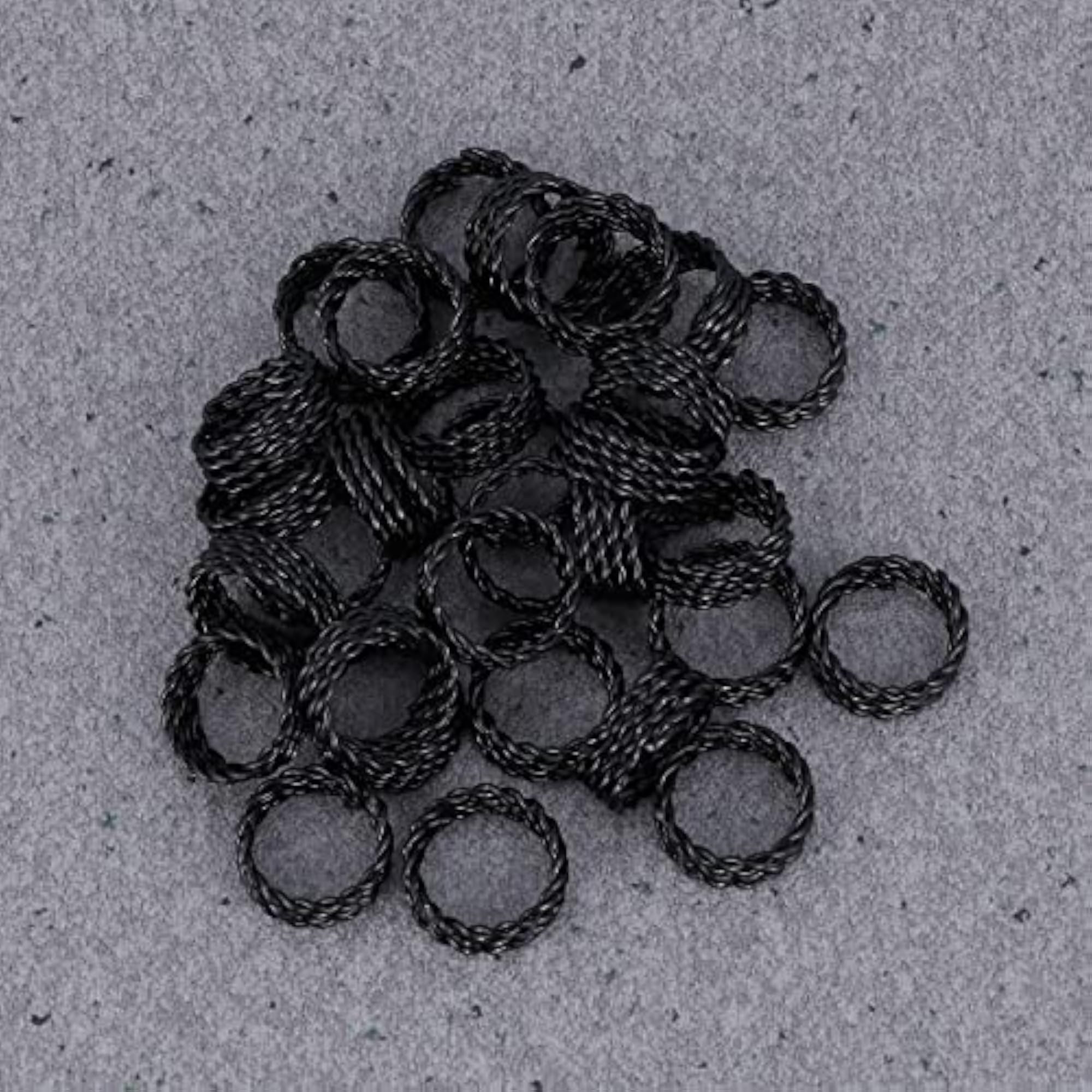 30PCS Wig Accessories Hair Extensions Crimp Rings, Black