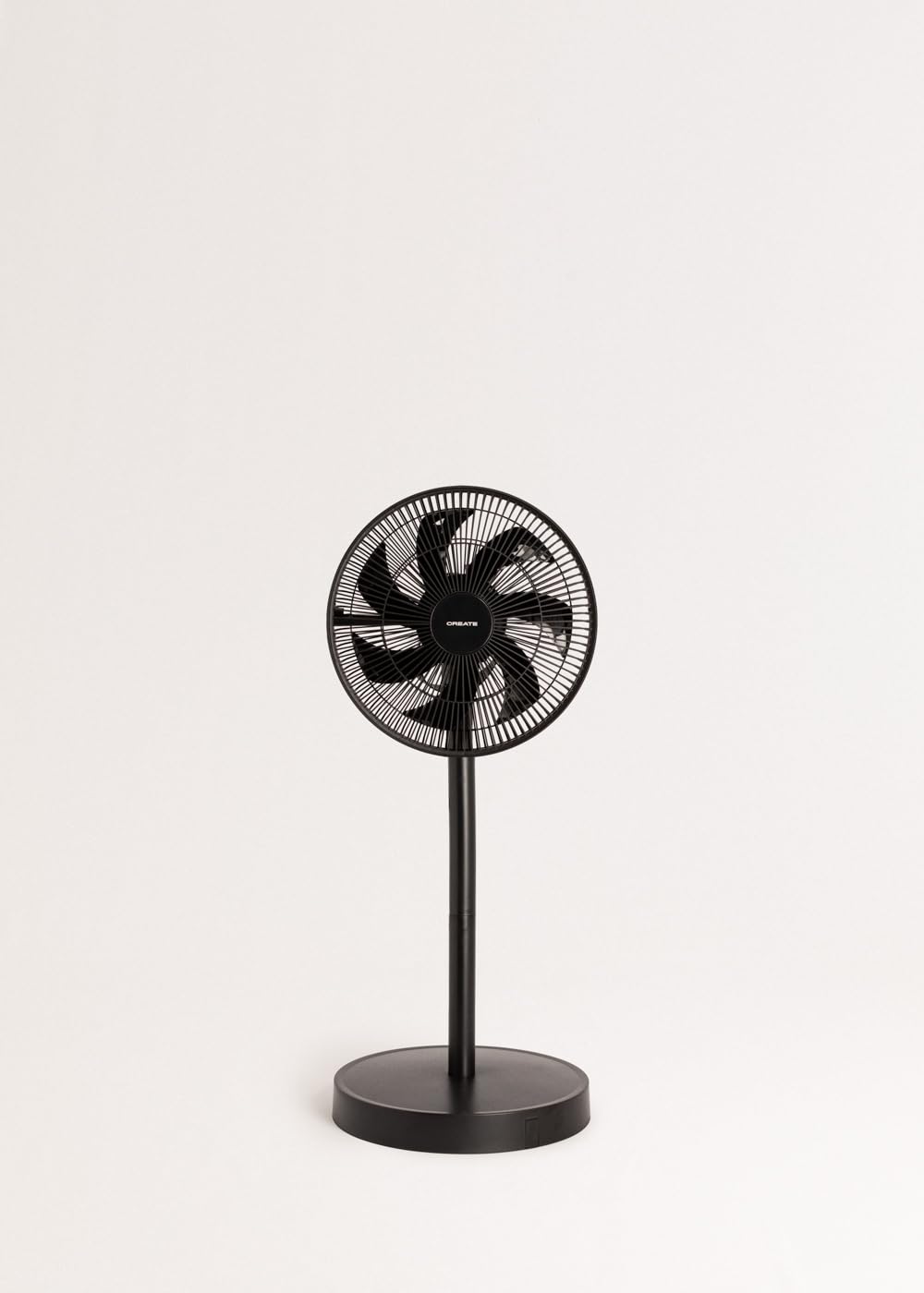 CREATE / AIR STAND FOLDABLE/Ventilador plegable de pie negro/Sistema de oscilación automática de 75°, altura regulable, 3 velocidades, silencioso, 50W