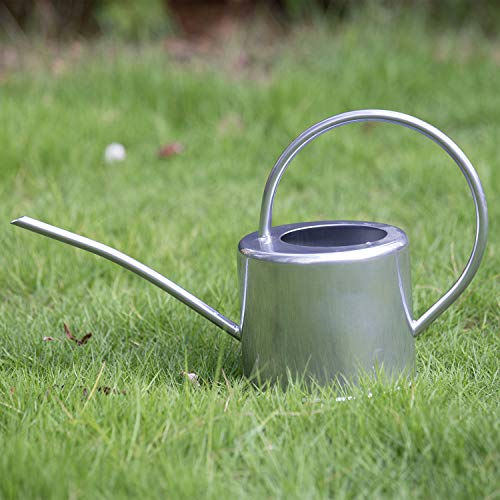HORTICAN Classic Galvanized Watering Can Small Water Can for Outdoor and Indoor House Plants (0.5 gal/Silver)