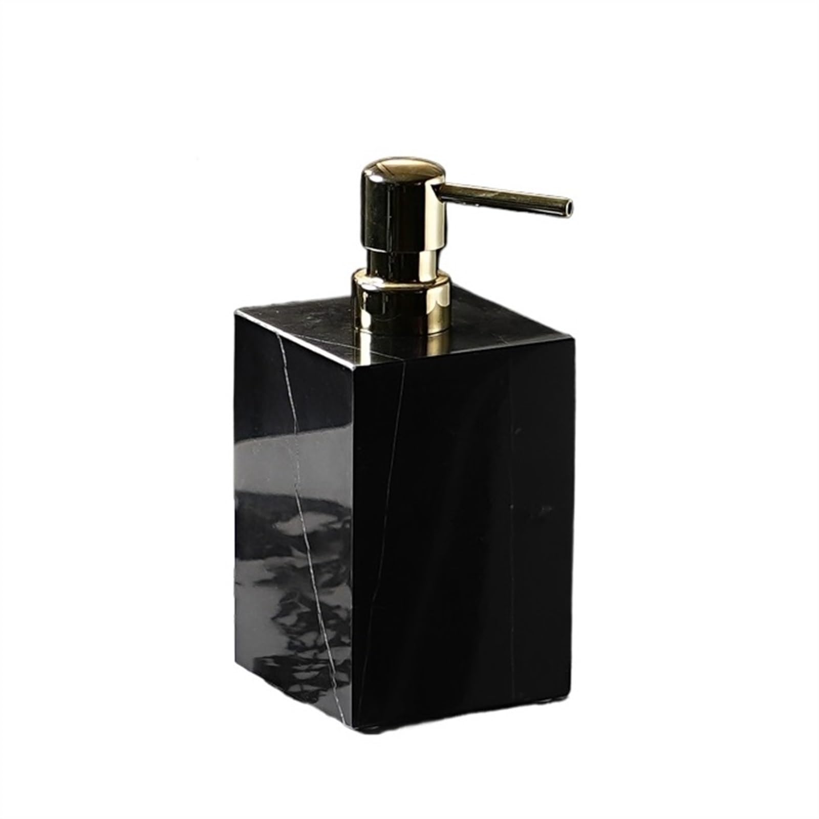 Dispenser di Sapone per Bagno Deluxe in Marmo, per lozione, per Hotel, disinfettante per Le Mani, flacone a Pressione con Pompa, Quadrato, 8,4 oz/250 ml, Dispenser da Cucina (h)