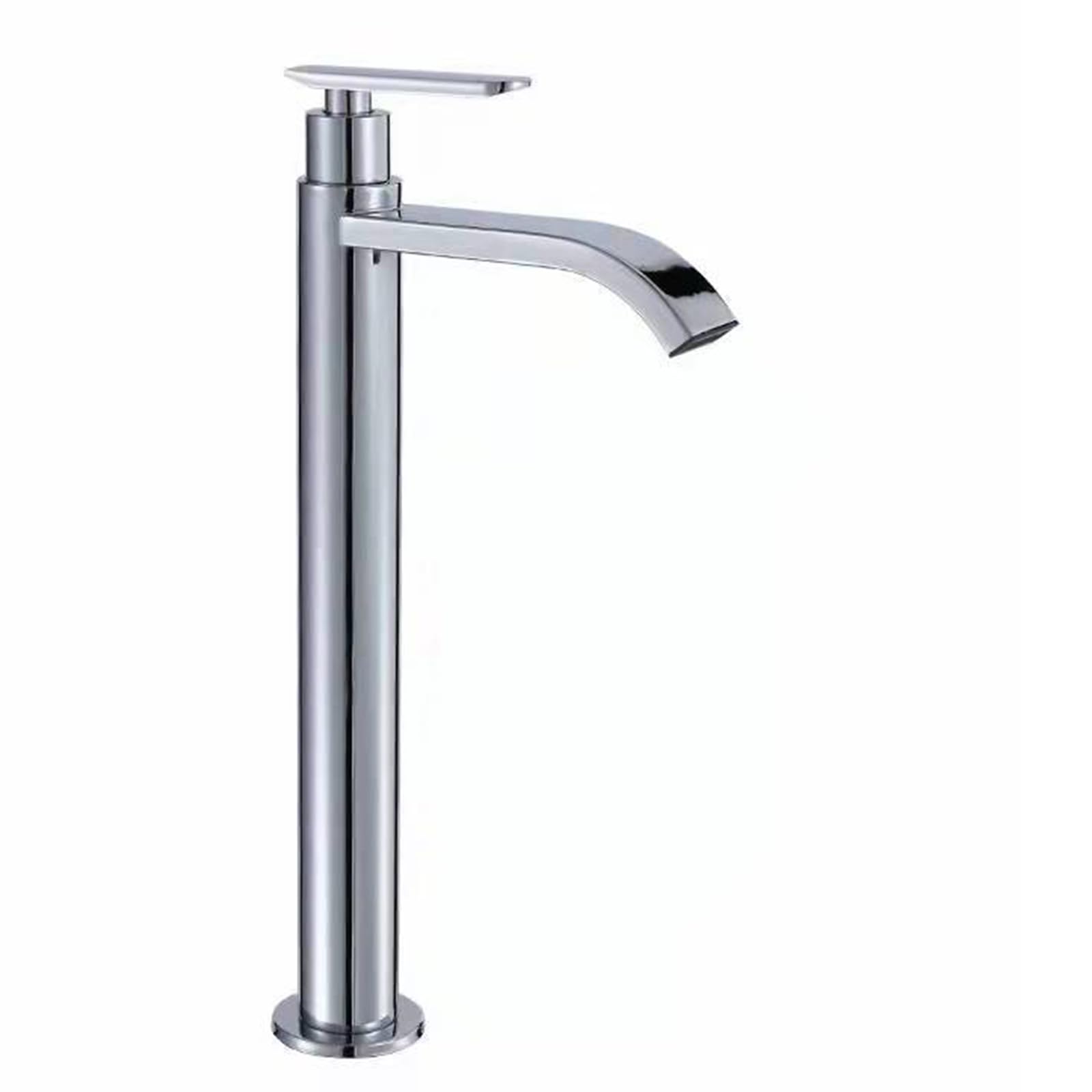 Wasserfall Wasserhahn Hoch Einloch Kaltwasserarmatur Aufsatzwaschbecken Armatur Aus Edelstahl,Chrom B