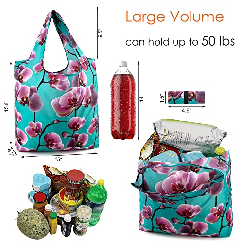 Image of BeeGreen Rolled Up Grocery Bags Reusable Shopping Bags Foldable for Groceries
