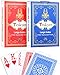 Teskyer Playing Cards, Poker Size, Large Print Jumbo Index, Linen Finish Surface,Blue and Red