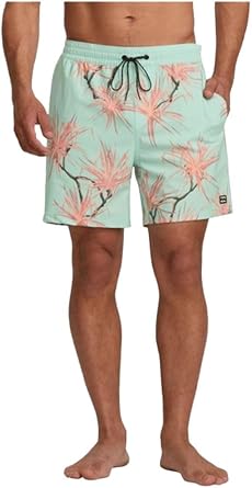 Billabong Mens Sundays Layback Elastic Waist 17 Inch Swim Trunks