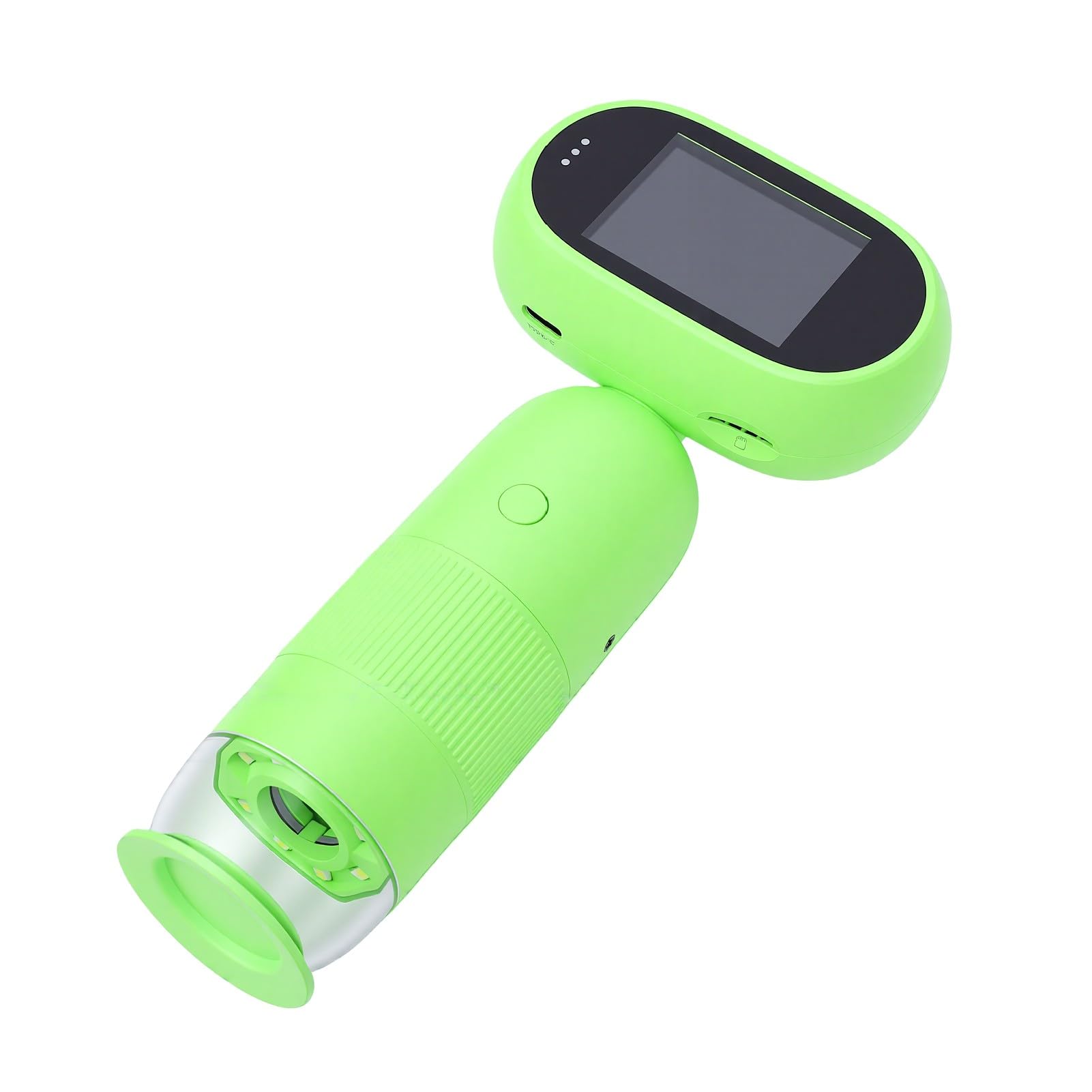 Sxhlseller Mini Microscopio Giocattolo per Bambini con Schermo da 2 Pollici, 8 Luci LED Regolabili, Kit Microscopio Digitale HD 1080P per Esplorazione Scientifica dei Bambini, Educativo Portatile