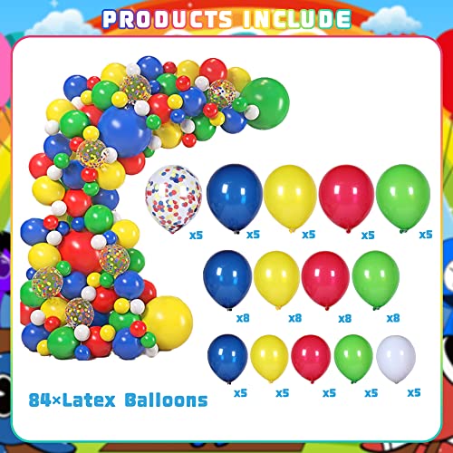 115Pcs Video Game Birthday Party Supplies, Game Theme Party Decorations Include Backdrop, Latex Balloons, Tablecloth, Cake Topper, Cupcake Toppers, Foil Balloons For Boys And Girls Theme Party #TOP2