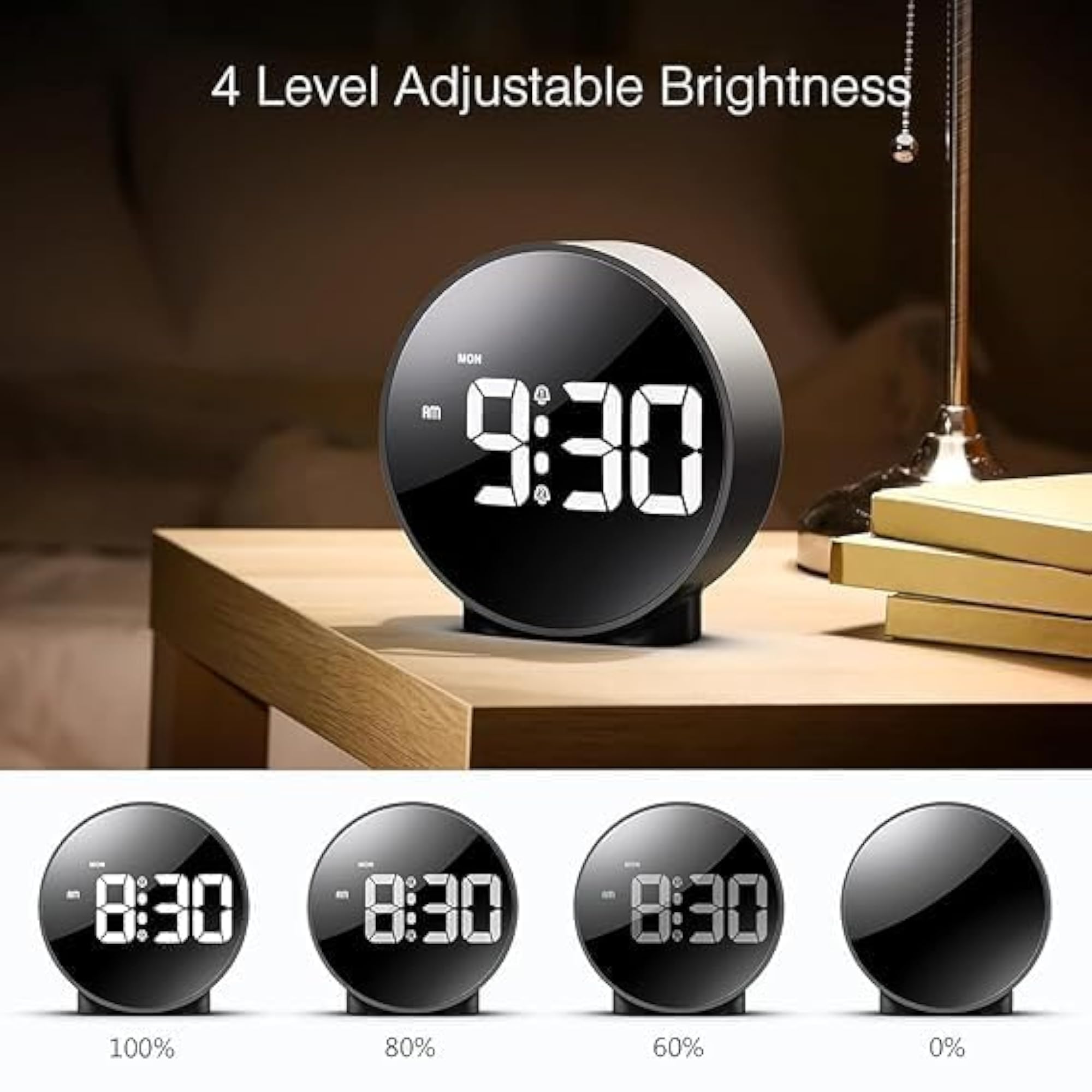 LED Alarm Clock with Voice and Touch Activation