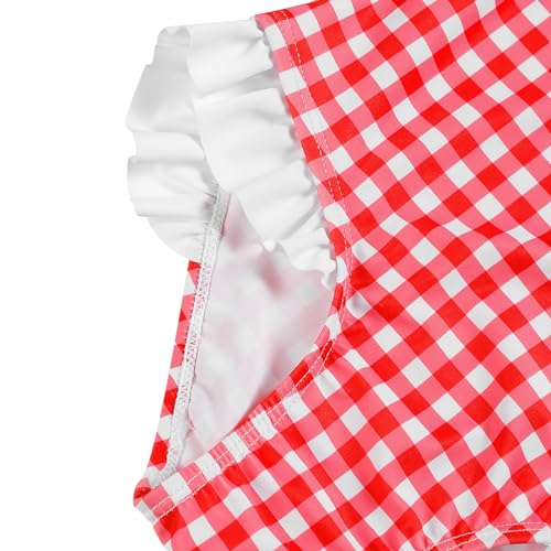 Image of LIZENS One Piece Swimsuit for Girls Swimwear with Ruffled Children Bathing Suit