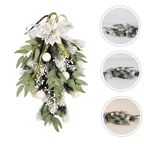 Couronne de Noël artificielle pour porte d'entrée et décoration d'anniversaire