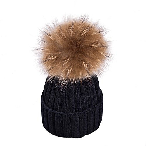 Aitos Strickmütze Wärmer Häkelarbeithut Wollmütze Beanie Ski Hüte Mützen Schwarz Cover