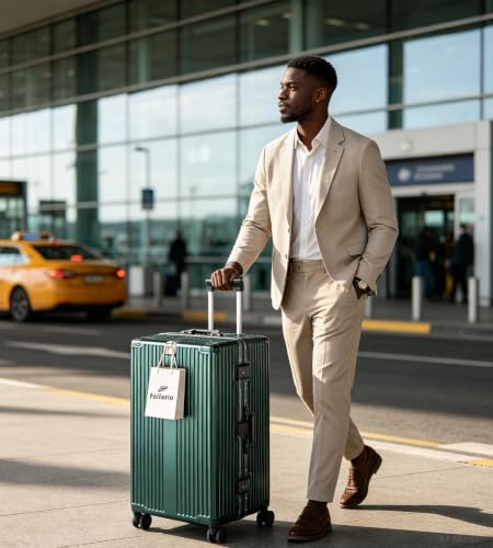 Image of feilario Super Large Aluminum Frame Checked Zipperless Luggage | PC shell, TSA lock, cup /phone holder and corner guards support 5-10 day business trips, family travel and flights