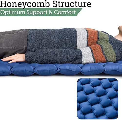 Trail Lightweight Camping Mat, Ultra Light Inflatable Sleeping Mattress, Compact, Waterproof, Inflated Size L193cm x W60cm x D5cm, Bag Size 33cm x 12cm