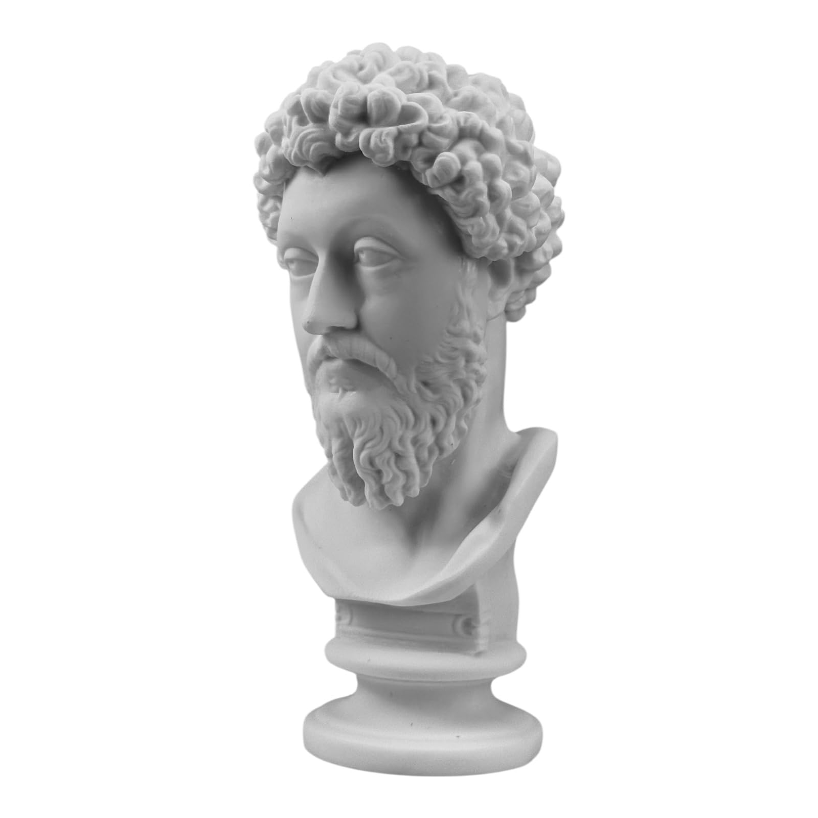 Buste de Marc Aurèle - Statue en marbre coulé à la main, empereur romain et philosophe stoïcien, sculpture de qualité musée, 25 cm