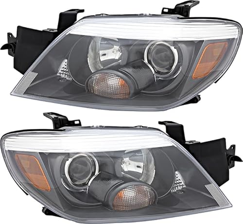For Mitsubishi Outlander Limited Model Only Headlights Lamps Set 2005 2006 Halogen Driver and Passenger Side