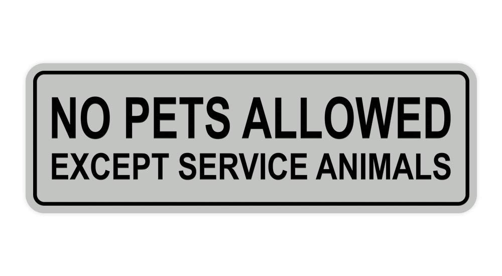 Panneau de signalisation No Pets Allowed gris clair taille M pour commerce - 8