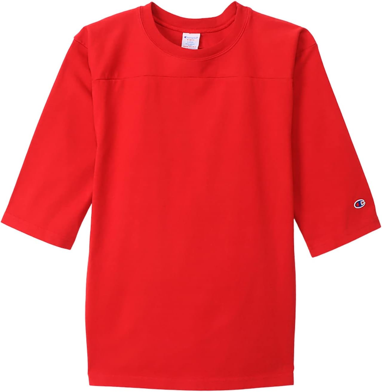 Amazon | 七分袖Tシャツ フットボールT ヨーク切り替え ヘビーウェイト 