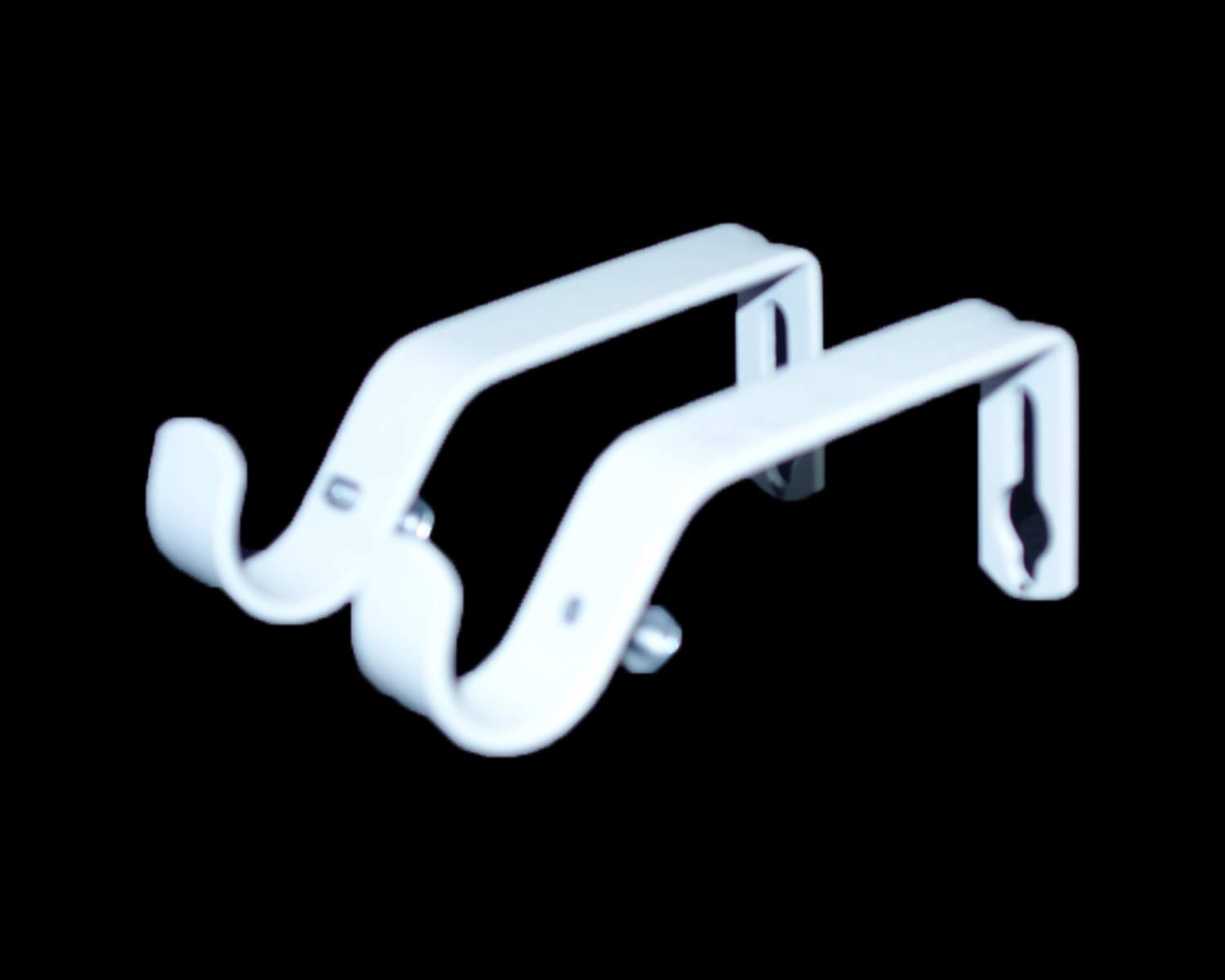 Homeharmony White Homeharmony® Pack Of 2 Curtain Pole Rod Wall Bracket Fixings For 16-19Mm Curtain Poles (White)