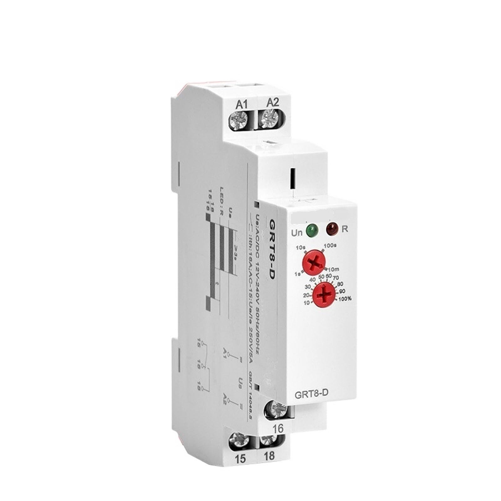 Relais temporisé GRT8-D sans tension d'alimentation True Delay Off 240V