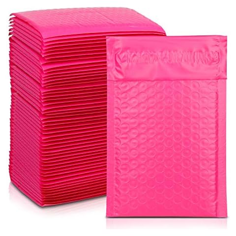 Offitecture 50pcs 4”x7” Poly Bubble Mailers #000 Padded Envelopes Shipping Packaging Bags Cover