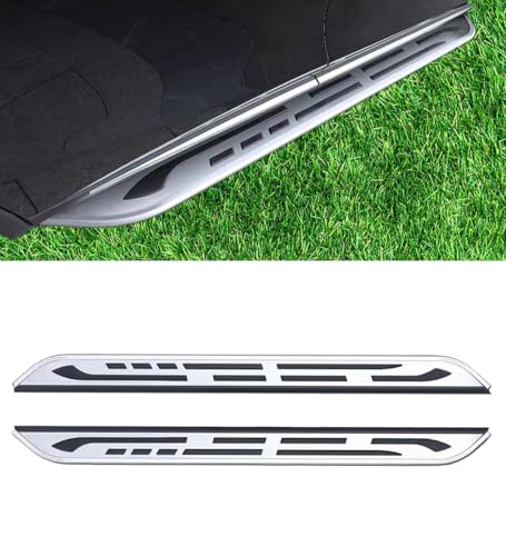 Estribos para Hyundai KONA en aluminio premium: kit de escalones laterales fijos plateados 1
