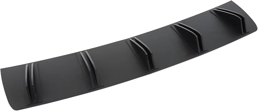 Rear Valance Diffuser Spoiler Splitter For Vw For Jetta MK5 MK6 MK7 Rear Lip Bumper Diffuser Shark Fin 5 Wing Spoiler Gloss 81.5cm Universal Car AccessoriesMatte Black