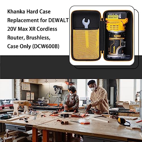 Khanka Hard Case replacement for DEWALT 20V Max XR Cordless Router, Brushless, Case Only (DCW600B) - Thumbnail 5