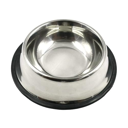 2PC Comedero o Bebedero para Perros Cuencos de Metal de Acero Inoxidable para Perros Pequeño y Grande Color…