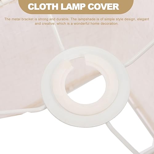 Miniatura 4 de Beaupretty Pantalla de lámpara cuadrada para lámpara de tambor, protector de tela desmontable, clip en la lámpara de la bombilla, accesorio para