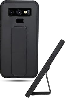 راب حماية خلفي بحامل مغناطيسي للسيارة من السيليكون الناعم مع مسند أفقي ورأسي وحزام معصم، حماية كاملة مضاد لبصمات الأصابع (سامسونج نوت 9)