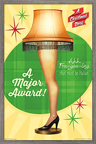 Trends International A Christmas Story - Lamp Wall Poster, 22.4L x 14.7W, Barnwood Framed Version