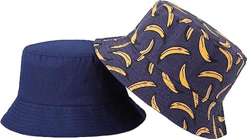 Ihauiue IHA-PM-XJ-NV Novelty Fruit Print Bucket Hats Summer Fishing Cap Reversible Packable Sun Hat thumb #2