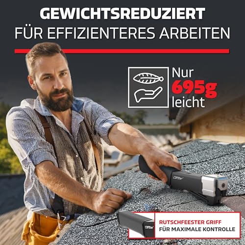 Canzler CHT-7 Hammertacker mit Klammern - schützender Prallplatte und Schnellladesystem - Schlagtacker inkl. 1000 Stück 12mm Klammern