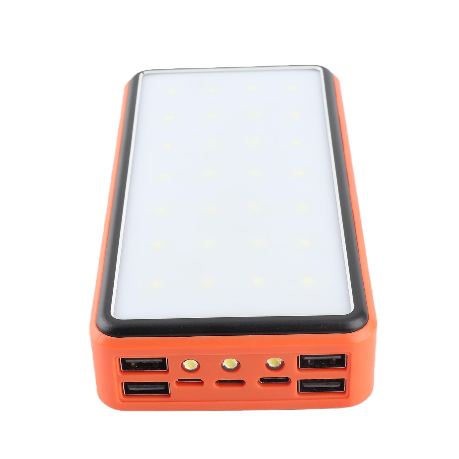 Jeffergarden Banque d'énergie Solaire, Batterie Portable en Alliage d'aluminium 50 000 MAh avec 4 Chargeurs USB et Lampe de Camping LED, Chargeur de Téléphone Solaire pour Randonnées, Voyages,