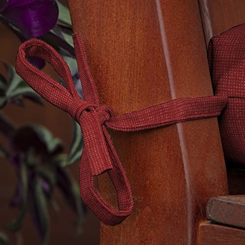 Image of Arden Outdoor Bench Cushion, 46 x 17, Rain-Proof, Fade Resistant Ruby Red Leala