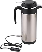 Chaleira elétrica para carro, chaleira de carro, caldeira, caneca de viagem aquecida para café, chá, carro, chaleira, garrafa térmica de viagem, aquecimento de garrafa de água, garrafa térmica, 12 V, plugue de isqueiro 1200 ml