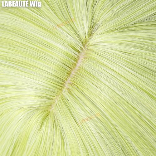 Image of LABEAUTE Coco Cosplay Wig 30cm Green Short Bob Wig for Witch Hat Atelier Costume Heat Resistant Synthetic Hair for Halloween /Party