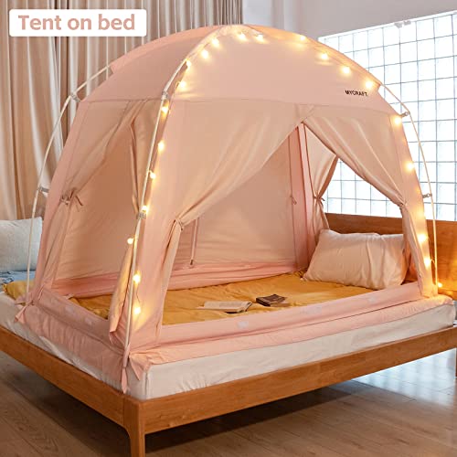 Kampkeeper Twin Bed Frames And Indoor Bed Tent,14 Inch Platform Bed Frames, And Indoor Bed Tent,Privacy Play Tent On Bed,Warm Sleep Bed Tent For Indoor Use,Floorless Type Tent #TOP3