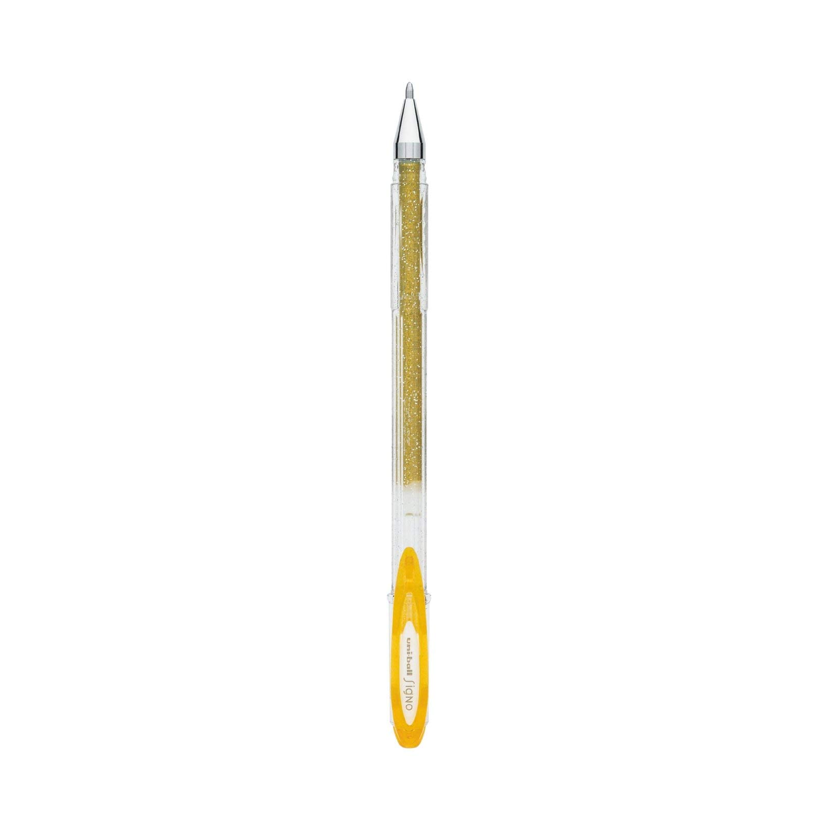 Uni-ball Mitsubishi Pencil – 8 bolígrafos de tinta de gel Signo – Colores con purpurina – Punta de 1 mm – Escritura grande – Patines creativos para cartería y ocio creativo