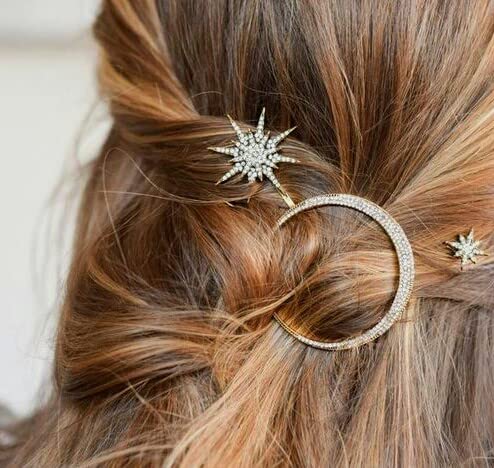 Yean Fermagli per capelli con stelle e luna, con