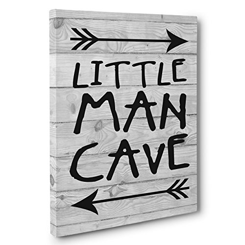 Little Man Cave Personalized Boys Room Decor CANVAS Wall Art