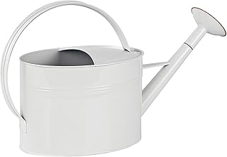 DEMA Regadera de metal Victoria de 5 l, color blanco con ducha, regadera