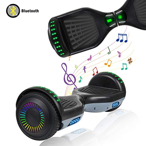 YHR Hoverboard with Wireless Bluetooth Speaker Electric Self Balancing Scooter and LED Light