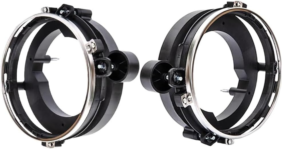 HY-SPEED Headlight Bracket Kit Compatible with Jeep Wrangler TJ 1997-2006 Left & Right Side Headlight Mounting Bucket Retainer Replacement for 110383 110384 Black Durable Head Lamp Housing Pair