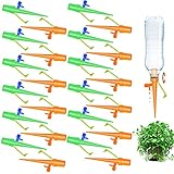 Fostoy Riego por Goteo Automático Kit, Ajustable Piezas Riego por Ggoteo Spike Sistema de Irrigación para Jardín Bonsáis y Flores, Ideal Dispositivo de Irrigación Automático en Vacaciones (24pcs)
