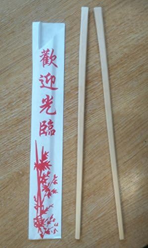 40 Pairs Disposable Wooden Chopsticks Hashi Individually Wrapped Chinese New Year