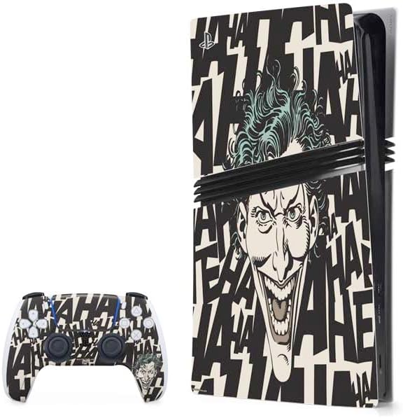 Skinit Decal Gaming Skin Compatible with PS5 Pro Bundle - Officially Licensed The Dark Knight Why So Serious Design