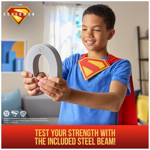 Image of DC Comics, SUPERMAN Power Cape Set, Super Heroes Halloween Costume for Kids with Iconic Chest Plate for Ages 4 and Up