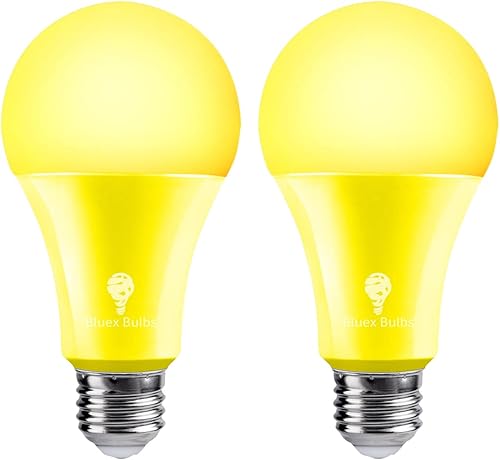 Miniatura 9 de BlueX - Paquete de 4 bombillas LED A21 moradas y naranjas, 15 W (equivalente a 120 vatios), base E26, decoración de fiesta, porche, iluminación del