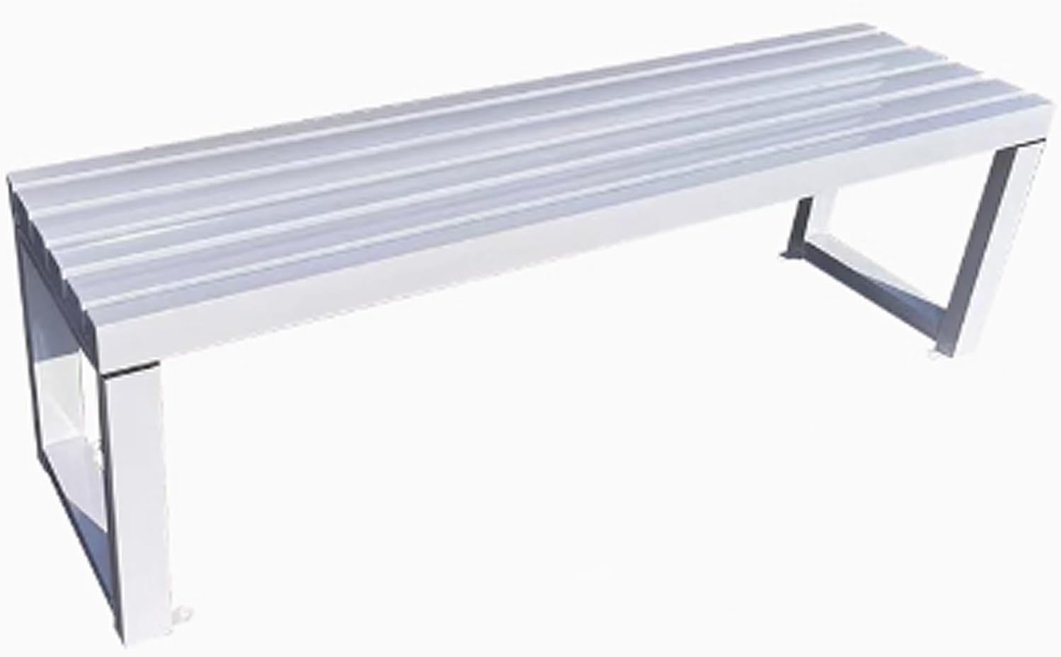 White Garden Bench, Park Benches, Patio Bench, Porch Bench, Outdoor Lounge Furniture Steel for Backyard, Garden, Deck, Entryway(100x40x45cm)