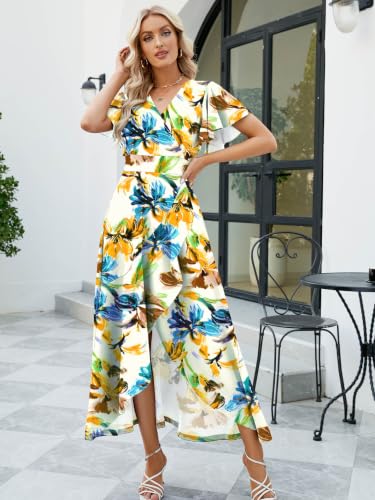 Image of ZZV Formal Dresses for Women Gowns Evening V Neck Wedding Guest Dresses